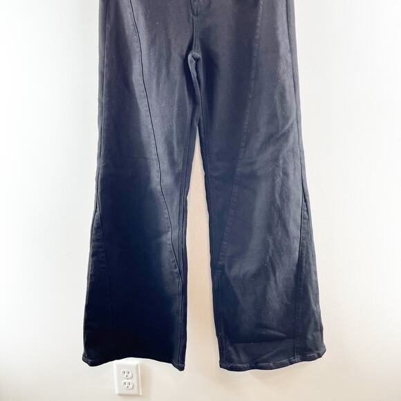 Risen Courtney High Waisted Denim Wide Leg Jeans Solid Black 5 / 27 - Picture 11 of 13
